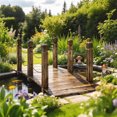 thumbnail image 2 of Outsunny Garden Bridge Footbridge Weather-Resistant 5ft, Carbonized, 2 of 10