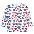 thumbnail image 4 of Taqqpue Girls Boys 4th of July Shirt American Flag T-Shirts for Kids Toddler Summer 3/4 Sleeve Crewneck Tops Patriotic Tee Tops Kids Independence Day Outfit 1-13 Years, 4 of 5
