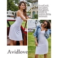 thumbnail image 4 of Camisón sexy de encaje con escote en V para mujer, vestido recto, ropa de dormir, 4 of 6