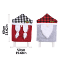 thumbnail image 6 of Buffalo Plaid Christmas Chair Covers Set of 2 Black and Red Snowman Santa Chair Back Covers Fabric Christmas Chair Slipcovers for Xmas Kitchen Dining Room Decor, 6 of 6