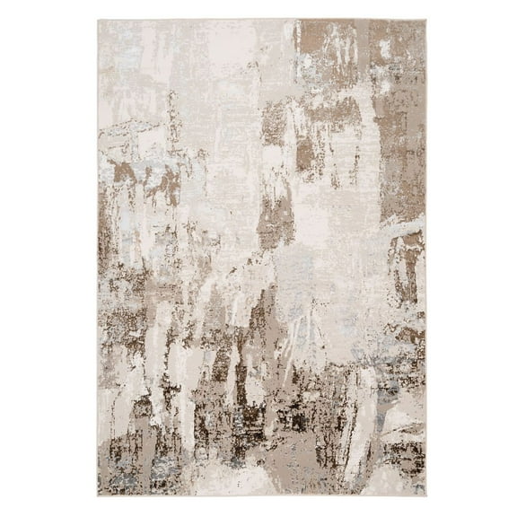 kukoon Beige Traditional Abstract Living Area Rug