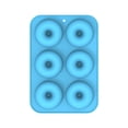 thumbnail image 1 of Molde para rosquillas, 2 uds., molde para rosquillas de silicona antiadherente para hornear, 6 rosquillas de tamaño completo, fácil de limpiar y apto para lavavajillas y microondas, 1 of 5