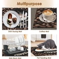 thumbnail image 2 of Coffee Mat for Countertops, Cup of coffee beans Dish Drying Mat 2 Pcs for Kitchen Coffee Bar Accessories, Coffee Maker Espresso Machine Dish Rack Hide Stain Rubber Backed 12x19In, 2 of 6