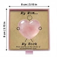 thumbnail image 2 of Mother's Day Gift for Mom – Rose Quartz Heart Keepsake – Sentimental Pocket Crystal from Daughter or Son – Natural Love Stone for Mother's Birthday(1PC), 2 of 7