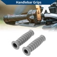 thumbnail image 2 of Unique Bargains 7/8" 22mm 15/16" 24mm Universal Motorcycle Hand Grip Cover Non Slip Rubber Handlebar End Grips for Motorcycle Scooter Bicycle ATV 1 Pair Gray, 2 of 7