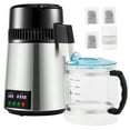 thumbnail image 1 of KFFKFF Water Purification System,1.1 Gallon Capacity, 0.3 Gallons Per Hour,750W,with Timer 0-99H, Temperature Control, Stainless Steel, Includes Glass Jug,Cleaning Agent, and 3 Carbon Filters,Silver, 1 of 9