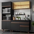 thumbnail image 2 of Madesa Gabinete de Cocina Integral Compacto 190 cm Reims Negro/Rústico 02, 2 of 10