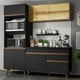 thumbnail image 2 of Madesa Gabinete de Cocina Integral Compacto 190 cm Reims Negro/Rústico 02, 2 of 10