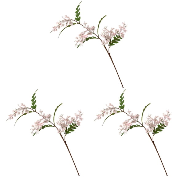 3 Pcs Artificial Plant Stems for Vase, Faux Flowering Stems with Realistic Silk Locust Flowers, Pink White Faux Branches for Vase Floral Decor for Home Wedding Table Farmhouse Centerpiece