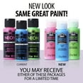 thumbnail image 3 of (3 pack) FolkArt 2854E Neon Blacklight Acrylic Craft Paint, Matte Finish, Green, 2 fl oz, 3 of 9