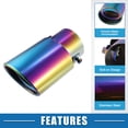 thumbnail image 3 of Unique Bargains Exhaust Tip Pipe Straight Shaped Applicable Diameter 2.44" Tailpipe Bolt-On Metal Multicolor, 3 of 7