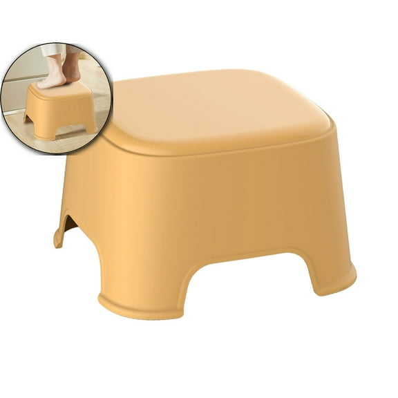 Dvruxg Plastic Step Stool, Small Portable Step Stool, Thickened Foot Stool with Non Slip Pads, Multifunctional Seat Stool Sturdy and Lightweight for Living Room Bathroom Kitchen