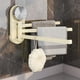 thumbnail image 1 of Toallero giratorio para baño, barra de toalla sin orificios, barra con gancho integrado, estante de baño, estante de almacenamiento, 1 of 6