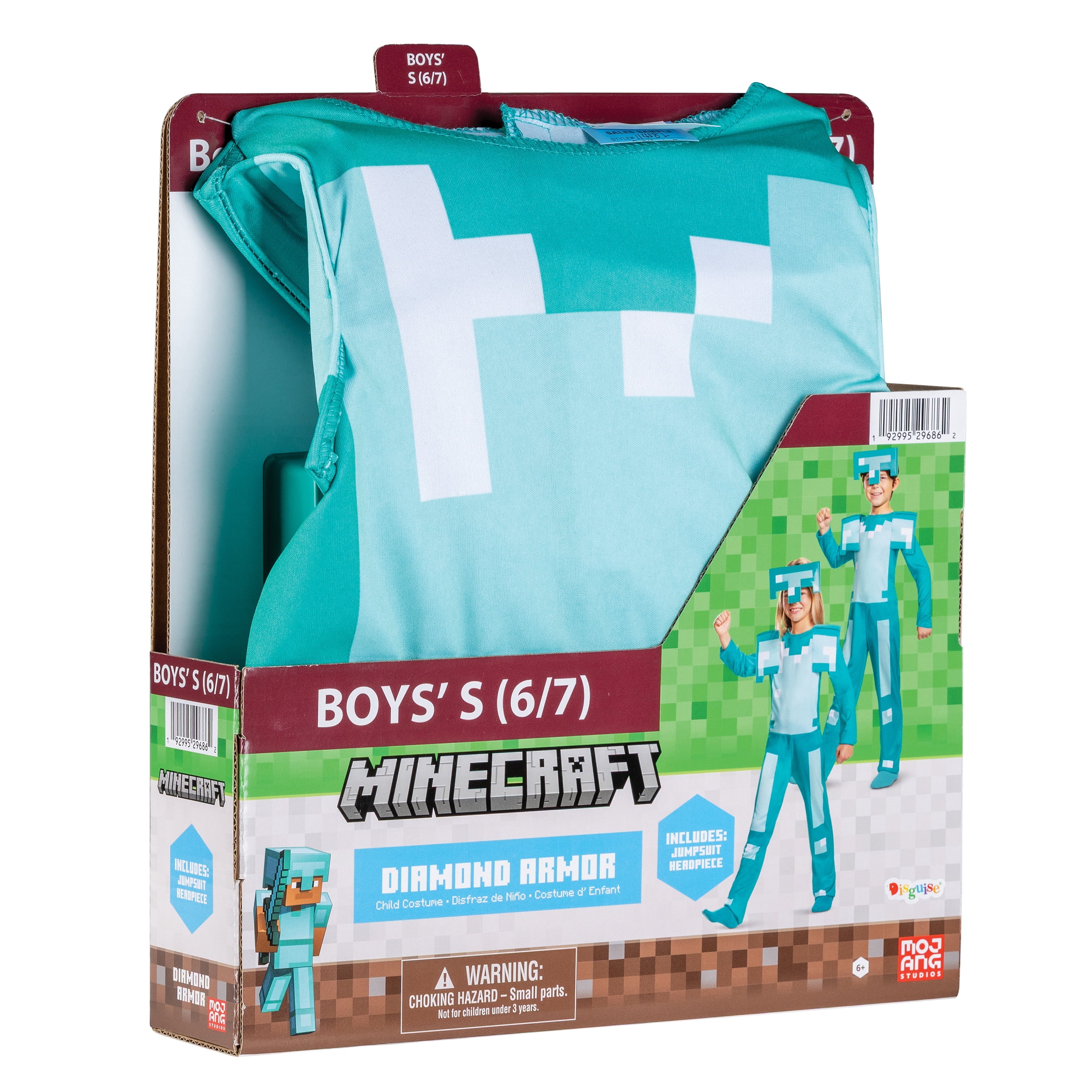 Minecraft Diamond Armor Halloween Costume for Children, Boys Size S (6/7), by Disguise