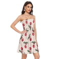 thumbnail image 2 of Dailycode Summer Dresses for Women Strapless Casual Beach Cover Ups Valentine with Cartoon Cherry Bow Tube Top Sundress, 2 of 8