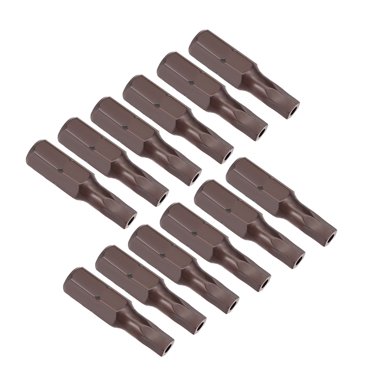 6 Piece 4mm A/F Hex Pin Security Bit Set – 1/4" Hex Drive, CR-V Steel, 25mm Long