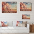 thumbnail image 4 of Designart "Peach Sky Photo Skyline Charm" Landscapes Print on Natural Pine Wood, 4 of 5