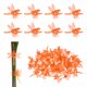 thumbnail image 1 of Uxcell 100-Pack Clips de Orquídea de Plástico para Jardín Clips de Soporte para Plantas de Orquídea Libélula [Naranja], 1 of 1