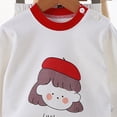 thumbnail image 5 of TOWED22 2 Piece Toddler Baby Girl Boy Fall Winter Clothes Long Sleeve Sweatshirt Tops Elastic Waist Pants Cute Print Outfits Clothing Set(Red,6-12 M), 5 of 5