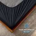 thumbnail image 5 of Bare Home Box Spring Cover - Microfiber - 4-Way Stretch (Twin, Black), 5 of 6