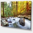thumbnail image 2 of Impression sur Toile Paysage Ruisselant à Travers la Forêt, 2 of 4