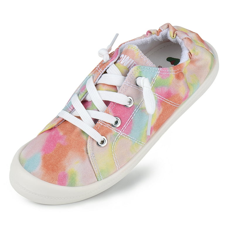 JENN ARDOR Women's Canvas Sneakers Rubber sole Fashion Shoes