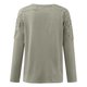 thumbnail image 4 of Puntoco Mujeres Casual Sólido Cuello Redondo Encaje Hollow Out Manga Larga Pullover Blusa Adelgazante Camiseta tops Puntoco Puntoco-2844, 4 of 6