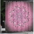 thumbnail image 3 of Ambesonne Lotus Shower Curtain, Sun Pattern Ombre Effect Art, 69"Wx75"L, Pastel Pink, 3 of 4