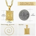 thumbnail image 2 of APIPEE 14K Gold Plated Initial Letter Pendant Necklace for Men and Women – Square Capital A–Z Alphabet on Figaro Chain, 2 of 5