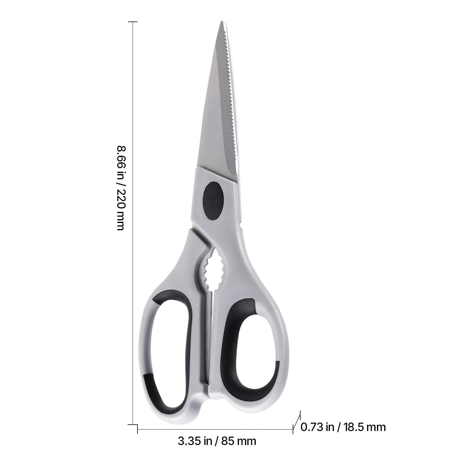 Multi-Purpose Kitchen Scissors Heavy Duty, Stainless Steel All-Purpose Shears, for Meat Herbs Vegetables Packaging Nuts Food Prep Cutting