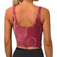 thumbnail image 2 of Yiaed Abstract Red Marble Print Ladies Waistcoat Women Sports Vest Vest Sports Women Sports Top Yoga Vest for women-XX-Large, 2 of 8