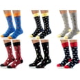 thumbnail image 1 of Men's Fashion Combed Cotton Funky Dress Socks, 1 of 7