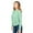 Melon Green, variant on Women's Long Sleeve Sweatshirt French Terry Pullover Hoodie T1481 - Royal - Large