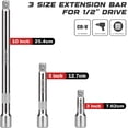 1/2 Inch Drive Socket Extension Bar Set-Includes 3