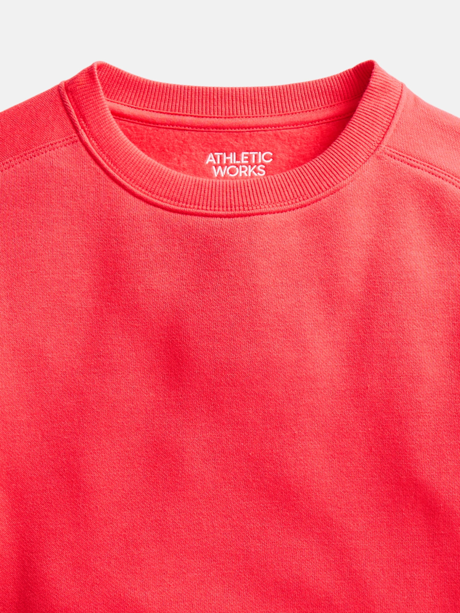 Athletic Works Girl's Fleece Crewneck Sweatshirt, Sizes 4-18 & Plus