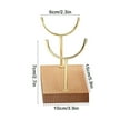 thumbnail image 3 of 5.91x3.94x2.76in Double Fork Bracelet Display Stand - Wooden Jewelry Pendant Holder Ornament Bracket Base for Chain Necklace Organization, 3 of 6
