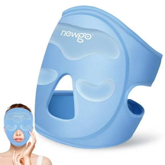 Mascarilla facial con paquete de hielo NEWGO para ojos hinchados, migrañas y enrojecimiento