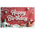thumbnail image 2 of Decorative Design Happy Birthday Party Holiday Celebration Banner for Christmas Party Kids Event Festive Decoration, 2 of 7