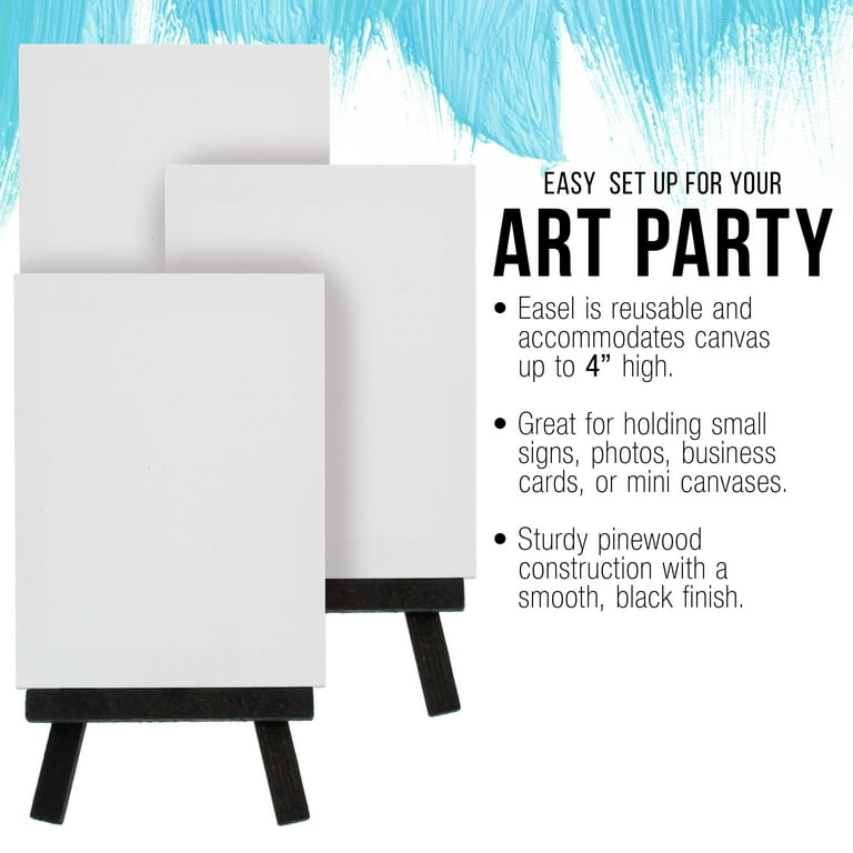  U.S. Art Supply 5 x 5 Mini Professional Primed Stretched  Canvas (1-Pack of 12-Mini Canvases) - Ideal for Painting & Crafts