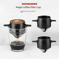 thumbnail image 2 of Filtro de café de acero inoxidable para el hogar, filtro de embudo de malla plegable de doble capa, filtro sin papel, 2 of 5