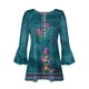 thumbnail image 4 of Camisas Awdenio para mujer, blusa informal de moda juvenil, cuello en V, camisa de tres cuartos, tops estampados de otoño, sudaderas, ofertas, 4 of 5