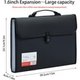 thumbnail image 5 of Fostbeen Legal Size 13 Pocket Accordian File Organizer Expanding File Folder for FC A4 Paper, Briefcase File Case with Durable Handle & Buckle Closure for School Home Business (Black), 5 of 7