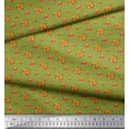 thumbnail image 2 of Soimoi Green Heavy Satin Fabric Dot Abstract Print Fabric by the Yard 54 Inch Wide, 2 of 5