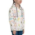 thumbnail image 3 of Fotbe Summer Rabbit Pattern Youth Pullover Hooded Sweatshirt, Boys Hoodie, Kangaroo Pocket Hoodie for Kids Girls -Large, 3 of 6