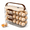 Cream&Brown, variant on Egg Organizer for Refrigerator, 3-Tier Rolling Dispenser 42 Eggs | Egg Holder for Fridge with Lid, Handle, Timer Tracker, Stackable BPA-Free Countertop Storage, Beige and Brown