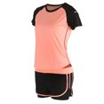thumbnail image 1 of Mujer Verano Casual 2 Piezas Conjuntos De Manga Corta Conjuntos Entrenamiento Fitness Ropa TrajeNaranja Rosa Negro Manga Corta + Negro Naranja Rosa Pantalones Cortos De Cintura Alta XL, 1 of 8
