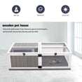thumbnail image 3 of Tortoise Habitat, Wooden Tortoise House w/Removable Waterproof Tray Indoor Outdoor Turtle Enclosure for Small Animals Outdoor Wooden Reptile Cage, 3 of 7