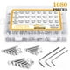 thumbnail image 1 of 1080 PCS M2 M3 M4 Kit Tornillos de cabeza hexagonal de acero inoxidable Tornillos de cable de cabeza hueca con surtido de tuercas, con arandelas y llave, caja de almacenamiento ER, 1 of 5