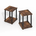 thumbnail image 4 of Furinno Simplistic End Table, Set of Two, Amber Oak/Black, 4 of 4