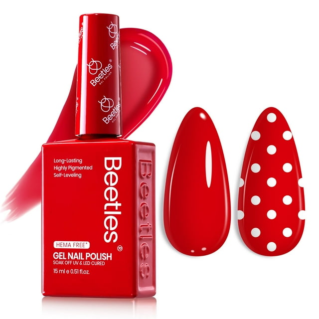 Esmalte en Gel Beetles Rojo 15 ml Sin HEMA